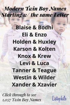 Rhyming Names, Twin Baby Names, Old Fashioned Boy Names, Cute Boy Names, Cool Boy Names, Unique Boy Names, Twin Baby Boys