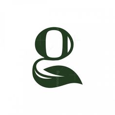 the letter g is made up of leaves and has an oval shape that looks like a leaf