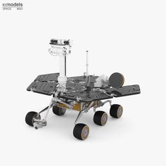 an image of a small space station with wheels on the bottom and one wheel attached to it