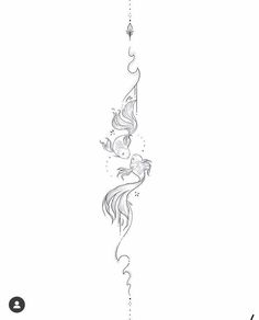 a black and white drawing of a fish hanging from a line with bubbles coming out of it