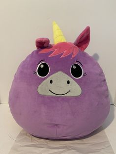 Jay at play Mushmillows Purple Unicorn Stuffed Plush Pillow 16” Squishmallow. Tags have been cut off see photo Purple Unicorn, Plush Pillow, Plush Pillows, Jay, Im Not Perfect, Pillows, Toys, Tags, Purple