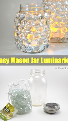 mason jar luminaries are the perfect way to brighten up your home decor