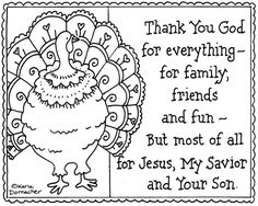 a coloring page for thanksgiving with a turkey