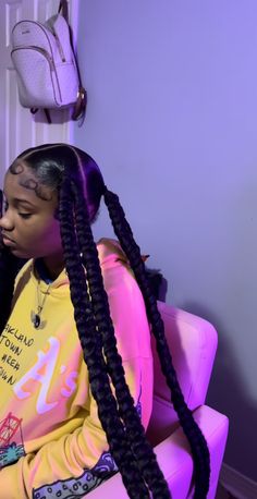 Double Dutch Braid Black Women, 2 Braids Box Braids, 2 Ponytails 4 Braids, 4 Plats Hairstyles, Trending Braid Styles 2023, Jayda Wayda Braids 5 Braids With Heart, Jayda Wayda Braids 4 Braids, Slick Hairstyles Braids, Hair Styles Braids Curly