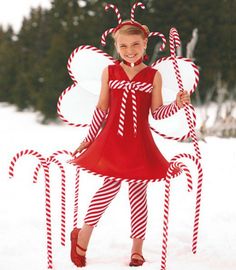 Candy Cane Fairy Costume Candy Cane Outfit, Cane Outfit, Diy Christmas Costumes, Candy Cane Dress, Candy Cane Costume, Candy Cane Background, Nutcracker Costumes, Xmas Costumes, Candy Costumes