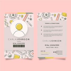 the front and back side of a card with an egg on it, surrounded by other items