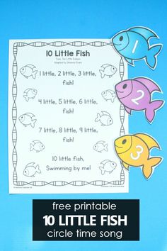 a printable ten little fish game for kids