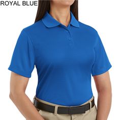 uniform polo shirts for women | ... Red Kap Women's 100% Polyester Mesh Short Sleeve Polo Shirt # SK47RB Red Kap, Mesh Short, Mesh Shorts, Rib Knit