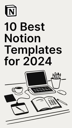 an image of a laptop on a desk with the words'10 best notation templates for