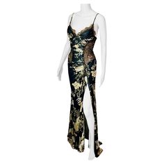 Roberto Cavalli F/W 2006 Unworn Bustier Sheer Lace Panels Floral Print Evening Dress Gown IT 42 Couture Silk Fitted Gown, Party Floral Print Silk Evening Dress, Fitted Floral Print Gown For Gala, Glamorous Fitted Floral Print Evening Dress, Fitted Floral Print Evening Dress, Fitted Floral Print Gown For Party, Fitted Silk Evening Dress With Floral Print, Silk Evening Dress With Floral Print, Fitted Floral Print Gown For Formal Occasions