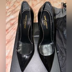 Size 40 Brand New Ysl Opyum 100 Heels, Never Worn. Looking To Trade For A Brand New Pair In Size 41. They Fit Like A Size 9/9.5 Us Yves Saint Laurent Wedding Shoes, Black Ysl Shoes, Yves Saint Laurent Heels, Ysl Fur Heels, Ysl Opyum Heel Black, Yves Saint Laurent Shoes, Shoe Brands, Shoes Women Heels, Yves Saint Laurent