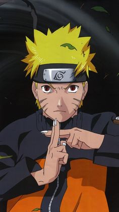 naruto pointing his finger at the camera