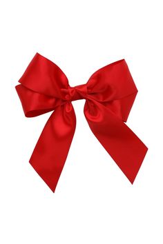 a large red bow on top of a white background