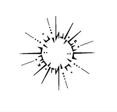 a black and white drawing of a star burst