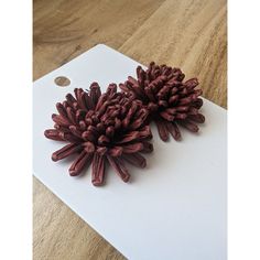 Mango Flower Raffia Straw Earrings Burgundy Stud New Vacation Jewelry Nwt [C20] Mango Flower, Straw Earrings, Vacation Jewelry, Straw, Mango, Jewelry Earrings, Women Jewelry, Flowers, Red