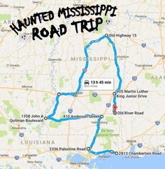 a map with the words'united mississippi road trip'written in black on it