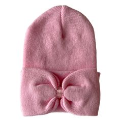 Baby’s First Bow Hat! A hospital bag necessity & perfect for introducing your baby to the world. This soft & stretchy hat is available in only one size: newborn! Material: 100% Polyester Imported Care Instructions: Hand Wash Cold Lay Flat to Dry Adjustable Super Soft Cap, Soft Cap One Size Fits Most, Adjustable Soft Hat For Gifts, Adjustable Soft Hat As A Gift, Soft Adjustable Hat As A Gift, Cute Soft Knit Hat, One Size Fits Most, Cute Soft Hats For Gifts, Cute Soft Hats Perfect As Gifts, Super Soft One Size Fits Most Cap