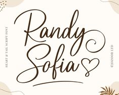 the words randy saffau are surrounded by palm trees and polka dotes on a white background