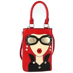 PRICES MAY VARY. Unique design: made of PU, It looks like an elegant woman wearing fashionable glasses and red lipstick. It looks very cute and interesting. Structure:1 Zip Bag,1 Zippered Inner Pocket,2 Card Compartments,2 Note Compartments. Medium Size:6.3"*0.98"*9.06" (L*W*H); 0.85 lb lightweight It is lightweight and not bulky, but roomy enough for your basic stuffs like ,keys, Glasses and some small cosmetics. It is perfect for Women and can be used during travel and shopping.It is one of th Beg Tangan, Leather Handbags Women, Leather Coin Purse, Shoulder Chain, Cross Bag, Crossbody Clutch, Mini Shoulder Bag, Satchel Purse, Satchel Handbags