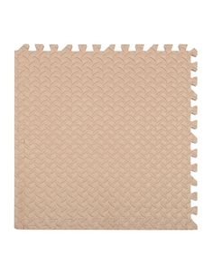 a beige rug with braiding on the top and bottom, it is made out of foam