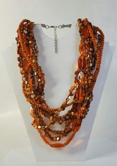 I just added a new item to eBay, Vtg Statement Necklace Fall Orange Glass Shell Acrylic Beaded Autumn Jewelry ! #eBay #eBaySeller Autumn Jewelry, Orange Jewelry, Artisan Jewelry Necklaces, Fall Orange, Handcrafted Artisan Jewelry, Meaningful Jewelry, Fall Jewelry, Timeless Accessories, Beaded Necklaces