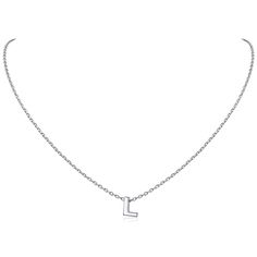 PRICES MAY VARY. 🧡 CLASSIC FASHION NECKLACE 🧡-- This small letter necklace look very elegant with sweet and special design, beautiful for everyday wear or special occasion. If you have a "L" on your first name or last name, or it represents a special someone in your life, just buy this meaningful monogram necklace. 🧡 STERLING SILVER NECKLACE 🧡-- Hypoallergenic platinum plated sterling silver, passed strict skin test grants allergy free, nickel-free, these tiny initial necklaces are safe for Cheap Sterling Silver Initial Necklace, Cheap Sterling Silver Initial Pendant Name Necklace, White Sterling Silver Initials Necklace, Nickel-free Silver Sterling Initial Necklace, Letter Necklace Initials, Sterling Silver Initial Necklace, Nickel-free Silver Initial Pendant Charms, Letter Jewelry, Sterling Silver Initial