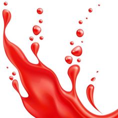 red liquid splashing down on white background royalty illustration