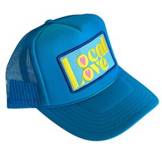 Local Love II Trucker Hat This his or hers trucker is part of our 2024 Originals Trucker Collection. Cute and perfect for your next day in the sun. So many fun and original styles to choose from! So light, medium/high profile and a perfect addition to your growing hat collection. 5 Panel Foam Mesh Back Trucker, Pro Style Adult Sizing 100% Poly Foam Front, 100% Nylon Back Designed and Finished in Sunny San Diego Cheap Multicolor Letter Print Trucker Hat, Hats Cute, Bday Wishlist, Hat Collection, Neon Blue, Summer Hats, Summer Style, Sunnies, Trucker Hat