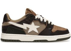 Buy and sell authentic BAPE shoes on StockX including the A Bathing Ape Bape SK8 Sta Brown Ivory and thousands of other sneakers with price data and release dates. Bape Sk8 Sta, Bapesta Shoes, Sk8 Sta, Bape Shoes, Bape Sneakers, Ape Bape, Ivory Shoes, Dr Shoes, Funky Shoes