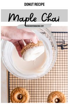 donut recipe made with maple chai