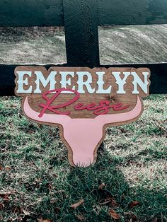 Rustic Country Nursery, Western Nursery Signs, Western Name Sign, Western Baby Names First And Middle, Pink Cow Nursery, Cowgirl Nursery Ideas, Western Toddler Girl Room, Western Baby Nursery Girl, Pink Western Nursery