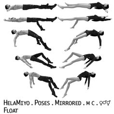 six different poses of a woman in black and white, with the caption hlammy posse, mirrored m c