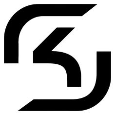 the letter s is shown in black and white