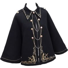 Get ready in style with this Steampunk woolen cloak. Type : Steampunk coat for women Style: Steampunk lolita Composition: wool, polyester Care instructions: hand wash Don't forget to check the size guide. School Coat, Steampunk Coat, Cross Embroidery, Long Cape, Steampunk Design, Magic School, Gold Cross, Steampunk Fashion