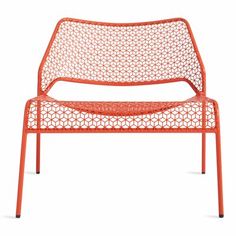 an orange chair with a white background