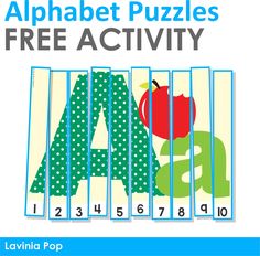 the alphabet puzzles free activity is available for children to learn how to use it