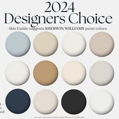 the color guide for designers'choice is shown in white and black, with different shades