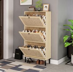 This 49’’ tall freestanding shoe rack is a great solution for store shoes in your entryway. Upright Shoe Storage, Front Door Shoe Organization Entryway, Tiny Home Organization Hacks, Living Room Inspo Small Spaces, Hidden Shoe Storage Entryway, Front Door Shoe Storage Entryway, Small Apartment Aesthetic, Small Bedroom Storage Solutions, Organization For Small Spaces