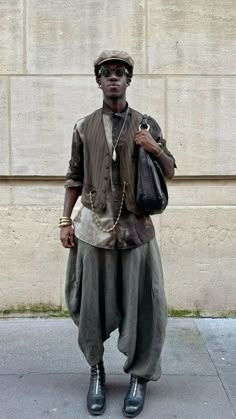 Steampunk Men Outfits, Midevil Outfits Man, Fairy Grunge Men, Steampunk Outfit Men, Grunge Masc, Monk Fashion, Wisdom Fashion, Afrofuturism Fashion, Poor Clothes