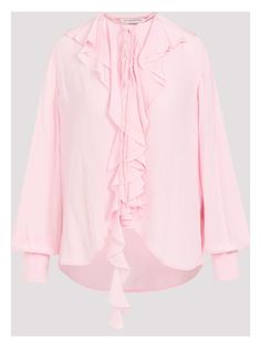 Imagine slipping into a silk blouse that feels like a gentle caress from a spring breeze. Perfectly capturing the essence of elegance and comfort, this piece is your wardrobe's new best friend. It's all about feeling fabulous without fuss. 100% Silk for a luxurious feel Vibrant Pink & Purple tones to brighten your day Effortlessly chic style for any occasion | Victoria Beckham Women's Romantic Blouse Top in Pink & Purple | Size UK 6 | 1224WSH004826B Romantic Blouses, Versace Outfit, Silk Crepe, Pink Blouse, Pink Silk, Silk Shirt, Victoria Beckham, Silk Blouse, All Fashion