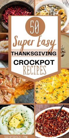 thanksgiving crockpot recipes with text overlay