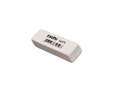 a white eraser sitting on top of a white surface