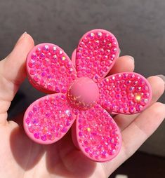 Bling Hair Clip  Rhinestoned flower claw clip 100% waterproof and vibration proof adhesive Rhinestone Claw Clip, Bedazzling Stuff, Diy Flower Hair Clips, Bedazzled Things, Disney Tiana, Magical Stuff, Flower Claw Clip, Bling Hair, Diy Bling