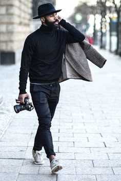 black x black -- casual menswear style + fashion Workout Man, Sharp Dressed Man, Black Man, Olivia Palermo, Men Looks