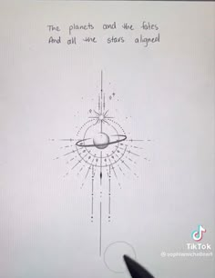 the planets and their satellites are all one stars aligned on this page, with an arrow pointing to it