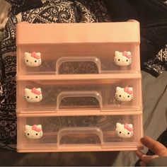 Brand New Good Condition Have A Lot Of Space For Makeup And Skincare Kitty Makeup, Hello Kitty Makeup, Hello Kitty Pink, Pink Skin, Makeup And Skincare, Aaliyah, Makeup Organization, Desk Organization, Christmas Birthday