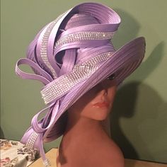 Dazzling! This Is The Kind Of Lavender Hat That Will Command Attention When You Enter The Room. Great For Easter! It Has Gleaming & Sparkling Rhinestones & Drawstring For Best Fit. Final Sale Church Hats African Americans, Lavender Hat, Gucci Bucket Hat, Slouch Beanie Hats, Monogram Hats, Purple Hats