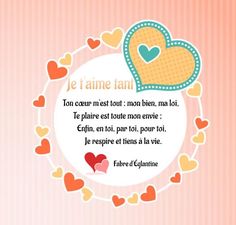 je t'aime pour la saint valentin