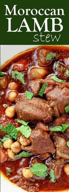 the cover of moroccan lamb stew is shown