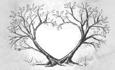 a heart shaped tree with leaves on it